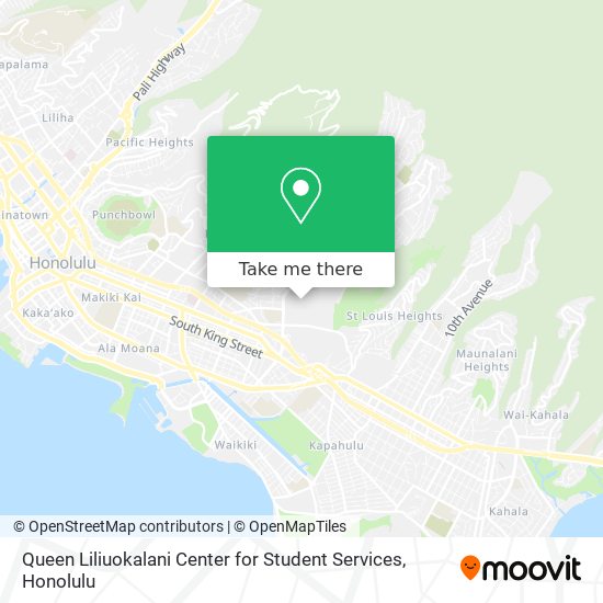 Mapa de Queen Liliuokalani Center for Student Services