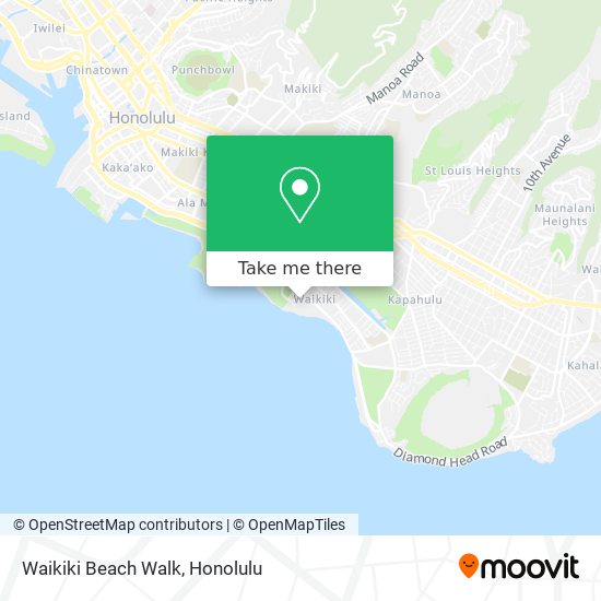 Mapa de Waikiki Beach Walk