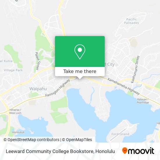 Leeward Community College Bookstore map