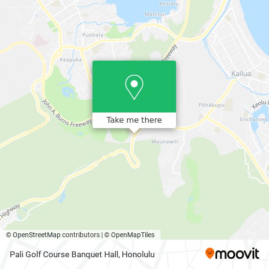 Pali Golf Course Banquet Hall map