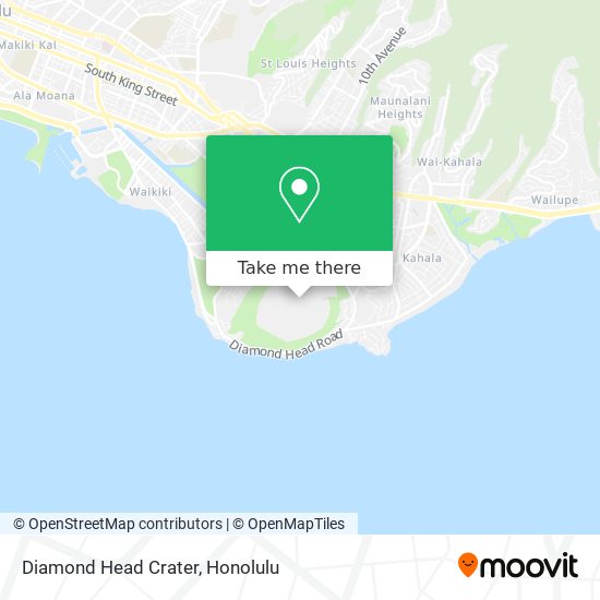 Diamond Head Crater map