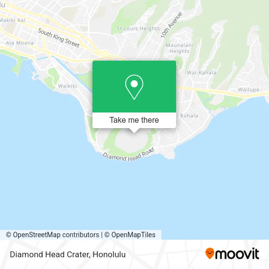 Diamond Head Crater map