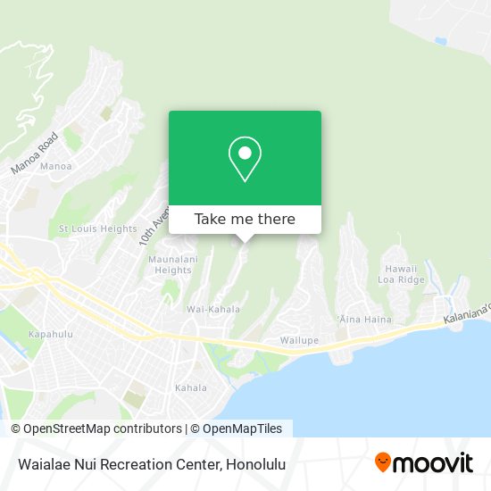 Mapa de Waialae Nui Recreation Center