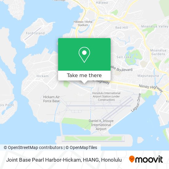 Joint Base Pearl Harbor-Hickam, HIANG map
