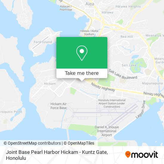 Joint Base Pearl Harbor Hickam - Kuntz Gate map