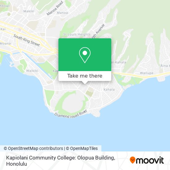 Kapiolani Community College: Olopua Building map