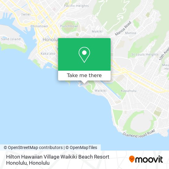 Hilton Hawaiian Village Waikiki Beach Resort - Hawaii on a Map