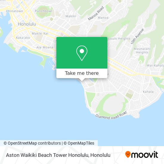 Mapa de Aston Waikiki Beach Tower Honolulu