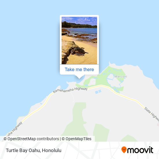 Turtle Bay Oahu map