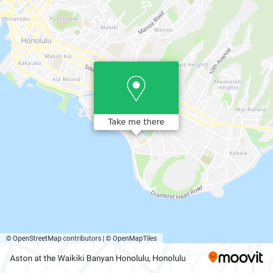 Aston at the Waikiki Banyan Honolulu map