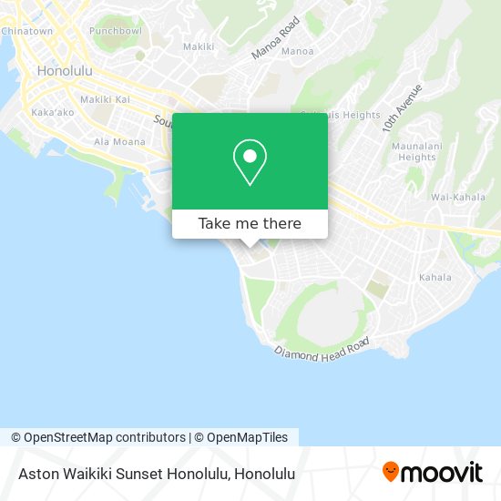 Mapa de Aston Waikiki Sunset Honolulu