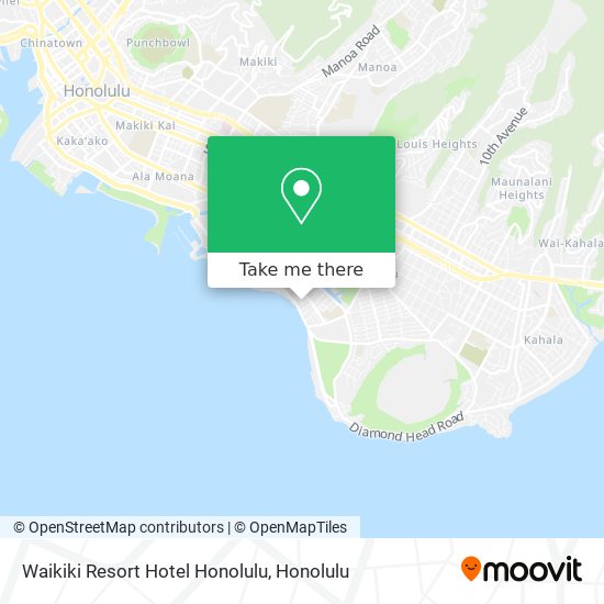 Mapa de Waikiki Resort Hotel Honolulu