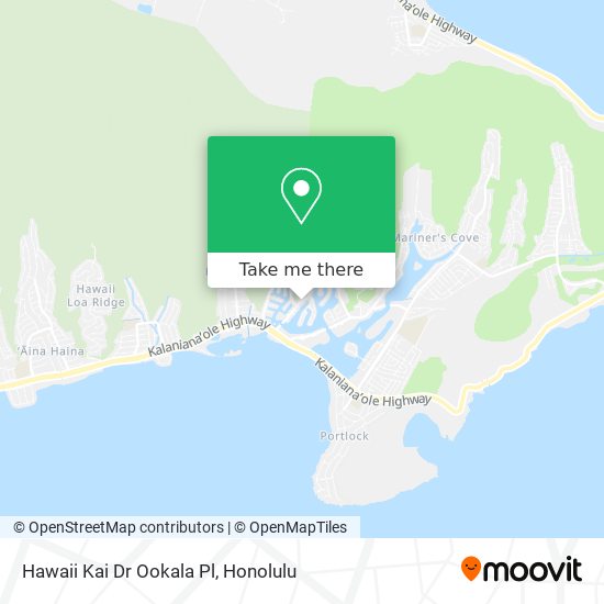 Hawaii Kai Dr Ookala Pl map