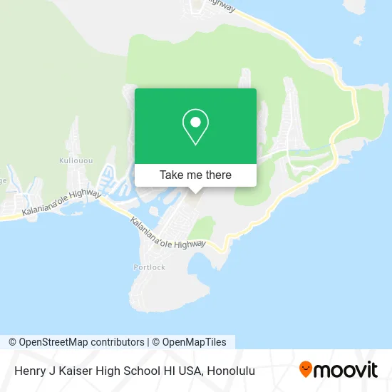 Henry J Kaiser High School HI USA map