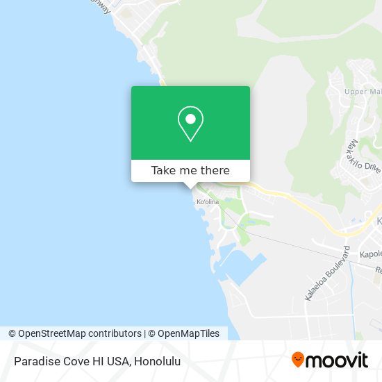 Paradise Cove HI USA map