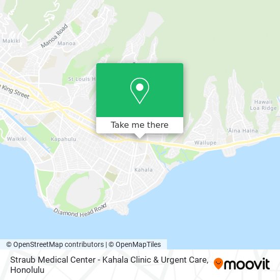 Straub Medical Center - Kahala Clinic & Urgent Care map