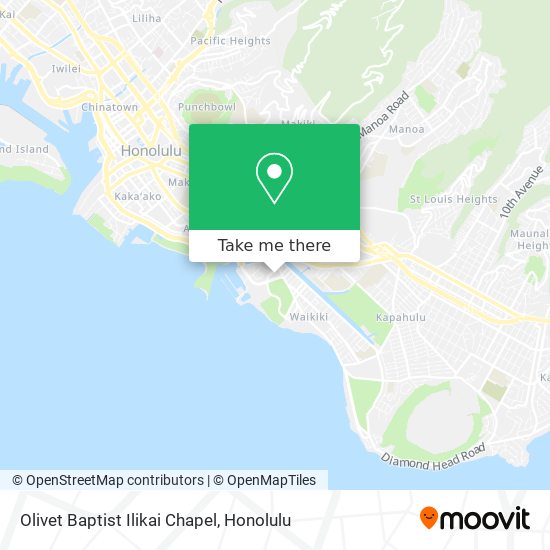 Olivet Baptist Ilikai Chapel map