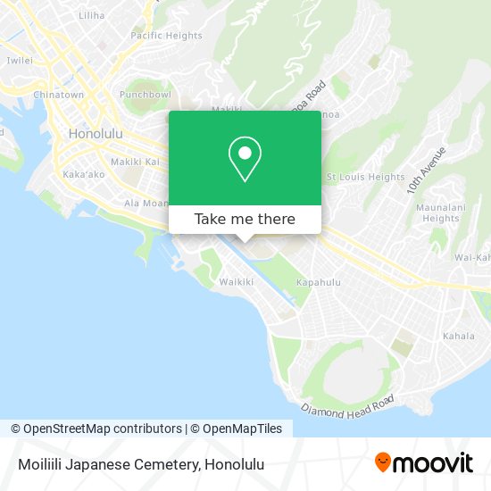 Mapa de Moiliili Japanese Cemetery