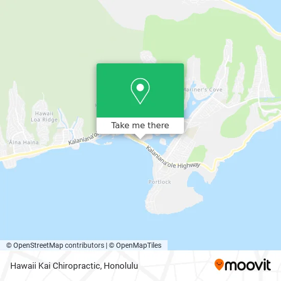Hawaii Kai Chiropractic map