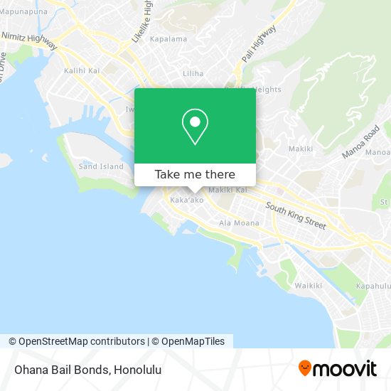 Ohana Bail Bonds map