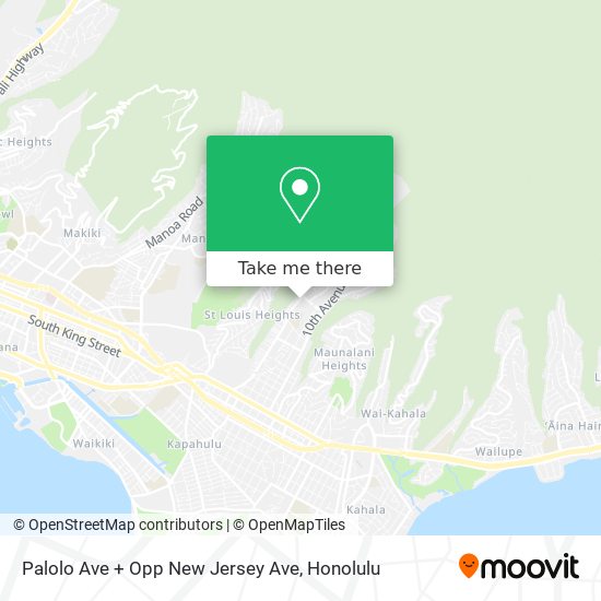 Palolo Ave + Opp New Jersey Ave map