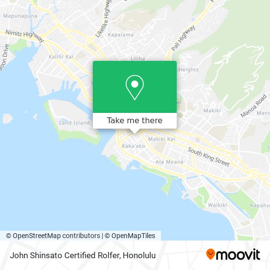 Mapa de John Shinsato Certified Rolfer