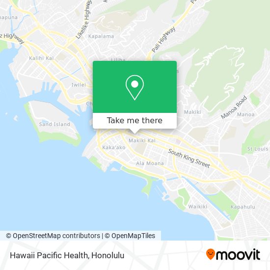 Mapa de Hawaii Pacific Health