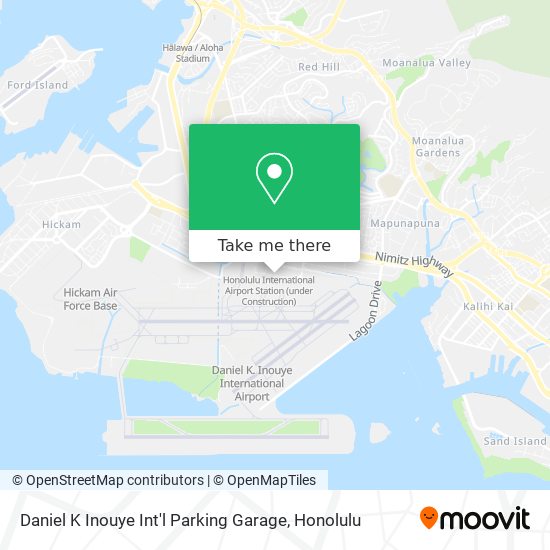 Daniel K Inouye Int'l Parking Garage map