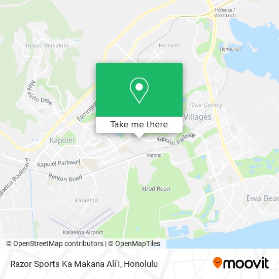 Razor Sports Ka Makana Ali'I map