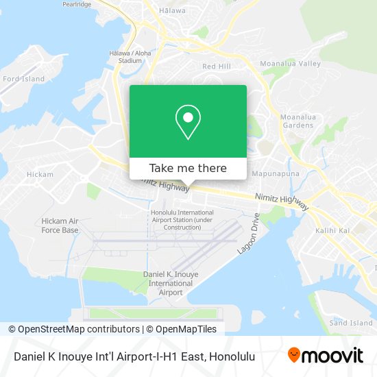 Daniel K Inouye Int'l Airport-I-H1 East map