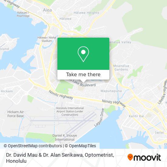 Mapa de Dr. David Mau & Dr. Alan Serikawa, Optometrist