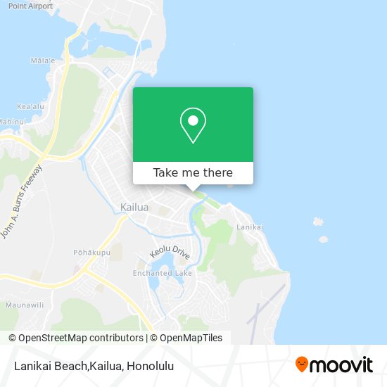 Lanikai Beach,Kailua map