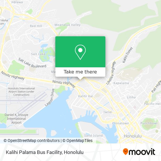 Mapa de Kalihi Palama Bus Facility