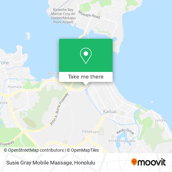 Susie Gray Mobile Massage map