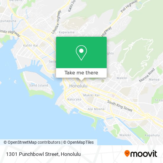 1301 Punchbowl Street map