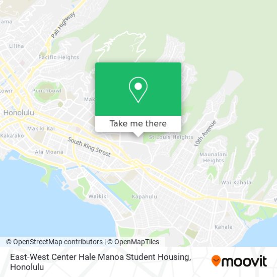 Mapa de East-West Center Hale Manoa Student Housing