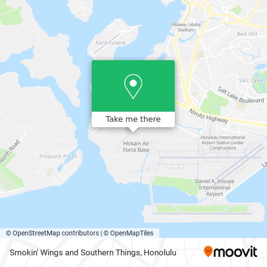 Smokin' Wings and Southern Things map
