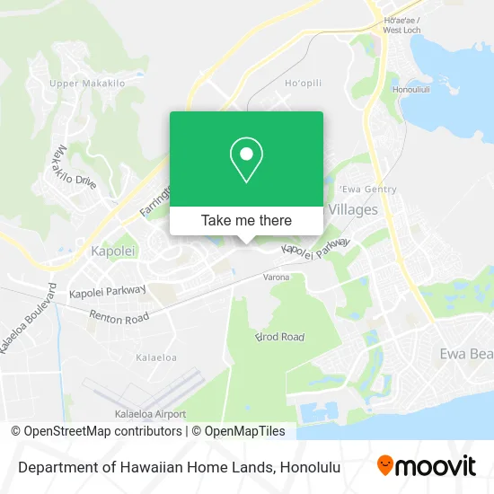 Department of Hawaiian Home Lands map