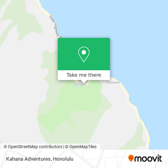 Kahana Adventures map