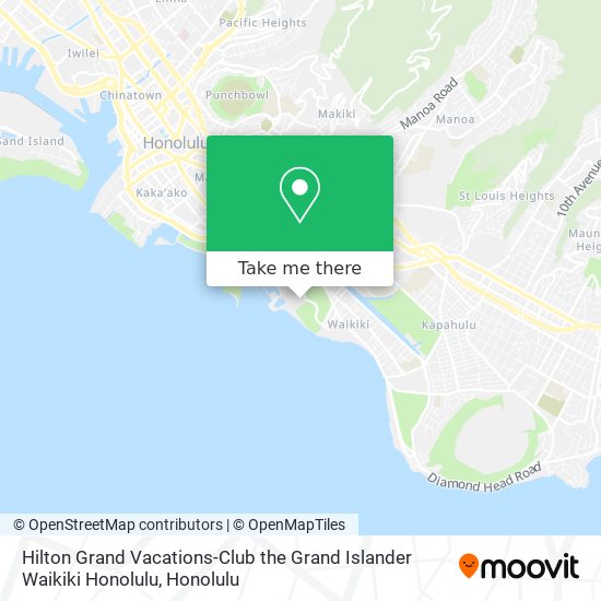 Mapa de Hilton Grand Vacations-Club the Grand Islander Waikiki Honolulu