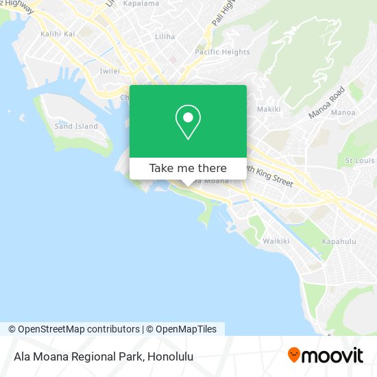 Ala Moana Regional Park map