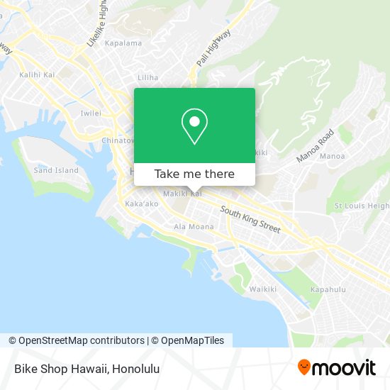 Mapa de Bike Shop Hawaii