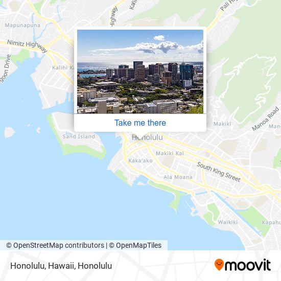 Mapa de Honolulu, Hawaii