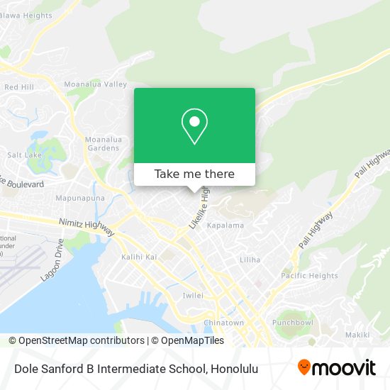 Dole Sanford B Intermediate School map