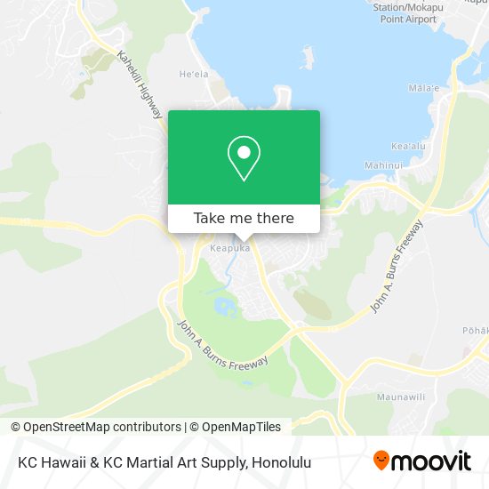KC Hawaii & KC Martial Art Supply map