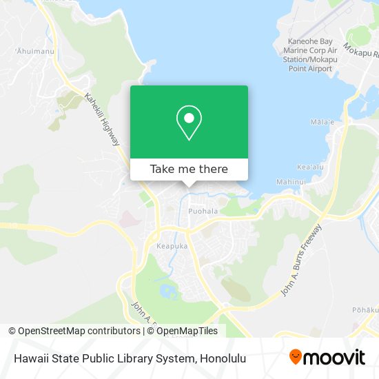 Hawaii State Public Library System map