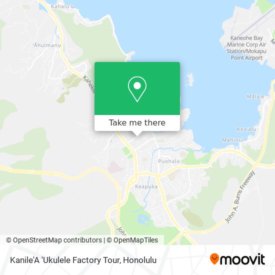 Mapa de Kanile'A 'Ukulele Factory Tour