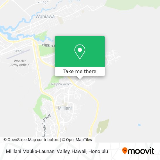 Mililani Mauka-Launani Valley, Hawaii map