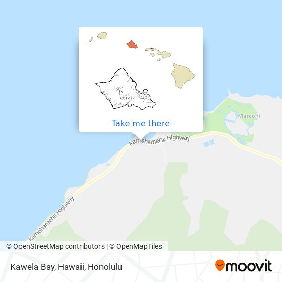 Mapa de Kawela Bay, Hawaii