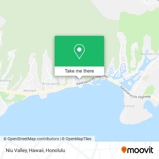 Mapa de Niu Valley, Hawaii